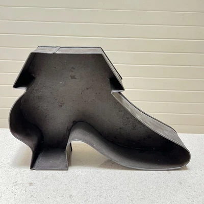 Vintage Novelty Shoe Metal Cake Tin Rolled Edges Rustic Industrial Bakeware - image 1 of 4