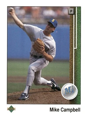 1989 Upper Deck #337 Mike Campbell Seattle Mariners Baseball Card - Image 1 of 2