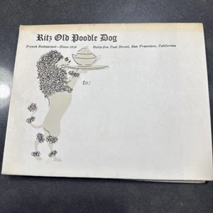 Ritz Old Poodle Dog Mailing Menü Broschüre San Francisco Icon - Bild 1 von 10