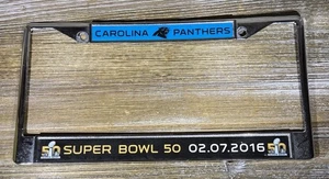 Cornice targa Super Bowl 50 Carolina Panthers 2016 NFL argento - Foto 1 di 4
