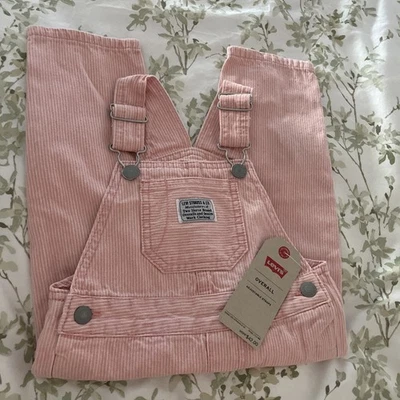 Nuevo con etiquetas Levi's Niñas Pequeñas Rosa 18M Overall Rosa Tictac Rayas ¡ENVÍO GRATUITO!! Foto 1 de 4