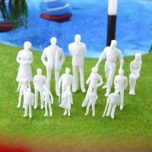Lote de 100 piezas de figuras miniaturas sin color escala 1:100 1:150 1:200 1:300 - Imagen 1 de 7