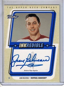 1999-00 UD Retro hockey Jean Beliveau INKREDIBLE authentic auto card CANADIENS - Bild 1 von 2