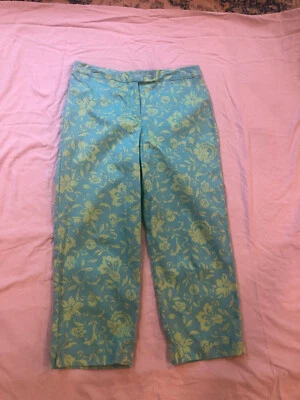 Pantalones de mujer JH Collectibles talla azul/verde elásticos tobillo recto cremallera/botones Foto 1 de 4