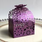 Laser Cut Flower Candy Boxes Wedding Favor Cake Box with Butterfly
