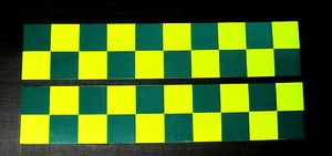 Magnetische reflektierende Battenberg Seitenreflektoren 1500 mm grün/gelb - Bild 1 von 1