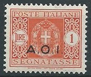 1939-40 AOI SEGNATASSE 1 LIRA MNH ** - K014 - Picture 1 of 1