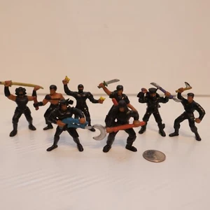 Vtg. 1986 Mattel G.U.T.S. Figure Lot GUTS Aikido Force Ninja Complete Set of 8 - Picture 1 of 3