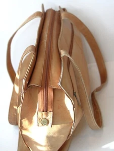 Borsa a mano grande Graffea in pelle beige elegante pulita pre-loved - Foto 1 di 19