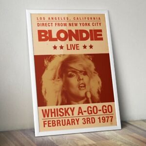 Blondie Poster, Debbie Harry Print, Rock Band Concert Poster