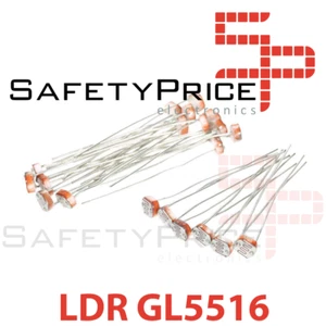 10x Foto Resistencia GL5516 Tipo LDR 10k 5mm para Arduino Raspberry Electronica - Imagen 1 de 1