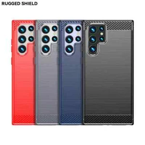 For Samsung Galaxy S22 S23 S24 Plus Ultra Carbon Fibre Shockproof Case TPU Cover - Picture 1 of 12