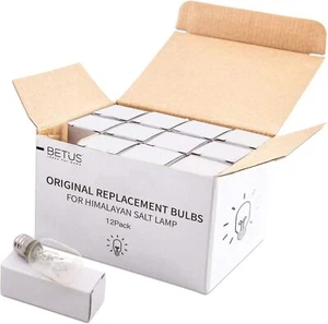 Betus 12 Pack Long Lasting 15 Watt Dimmable E12 Socket Warm White Salt Lamp Bulb - Picture 1 of 7
