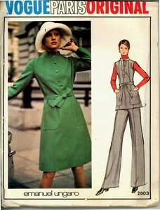 UC Gr. 10 B 32 1/2 Emanuel Ungaro Kleid Tunika Hose Vogue 2803 Muster Paris Herkunft - Bild 1 von 2