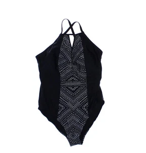 NWT - SWIMSUITS FOR ALL Women's AZTEC Black ONE-PIECE SWIMSUIT - 22 - Picture 1 of 1