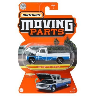 1964 Chevy C10 Pickup White Blue Matchbox Moving Parts 2022 MB1267 1/64 HFM75 - Image 1 of 2