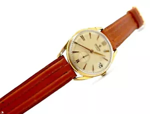 Vintage Watch Invicta 17 Jewels Hand Winding Case Gold Plated 36mm 1960c Working - Picture 1 of 10