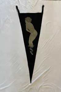 Vintage SEPTEMBERMORGEN Filz Wimpel Akt nackte Dame PAUL CHABAS 1910er - Bild 1 von 18