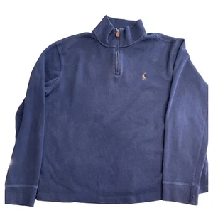 Polo Ralph Lauren 1/4 Cremallera Estate Costilla Suéter Hombres Grande Azul Algodón - Imagen 1 de 12