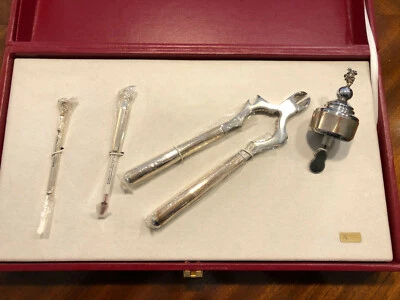 Kit Champagne in argento - marca Settelaghi - mai utilizzato (nuovo) - Immagine 1 di 4