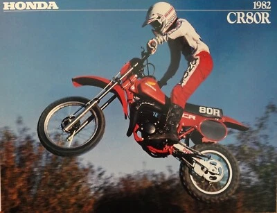 1982 Honda CR80 4-страничный продажи брошюра литература плакат 17 «x 11» - Изображение 1 из 4