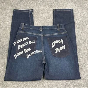 wonder nation Women's Jeans slim deadly doll spook show Kids Size 16 Size 25 - Picture 1 of 9