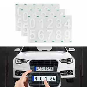 3Pcs License Plate 0-9 Number Reflective Invisible Digital Sticker₪ - Picture 1 of 18