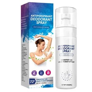 Deodorizing Body Spray 60ml Adults Underarm Odor Remover Daily Sweat Protection - Picture 1 of 8