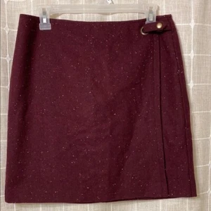 Banana Republic Damenrock Mini A-Linie weinrot Glitzer Karriere schick Größe 8 neu mit Etikett - Bild 1 von 9
