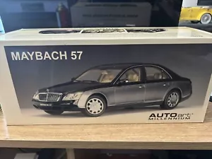 AutoArt Diecast 1/18 Scale Maybach 57 SWB Black Silver Rare Find 76151 - Picture 1 of 6