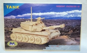 Military Tank 3-D Wood Puzzle Woodcraft Construction Kit DIY Crafting Gift New - Picture 1 of 2