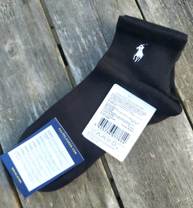 Womens 3 PAIRS POLO RALPH LAUREN *SUPERSOFT* Short Ankle Black SOCKS RL10 - Picture 1 of 6
