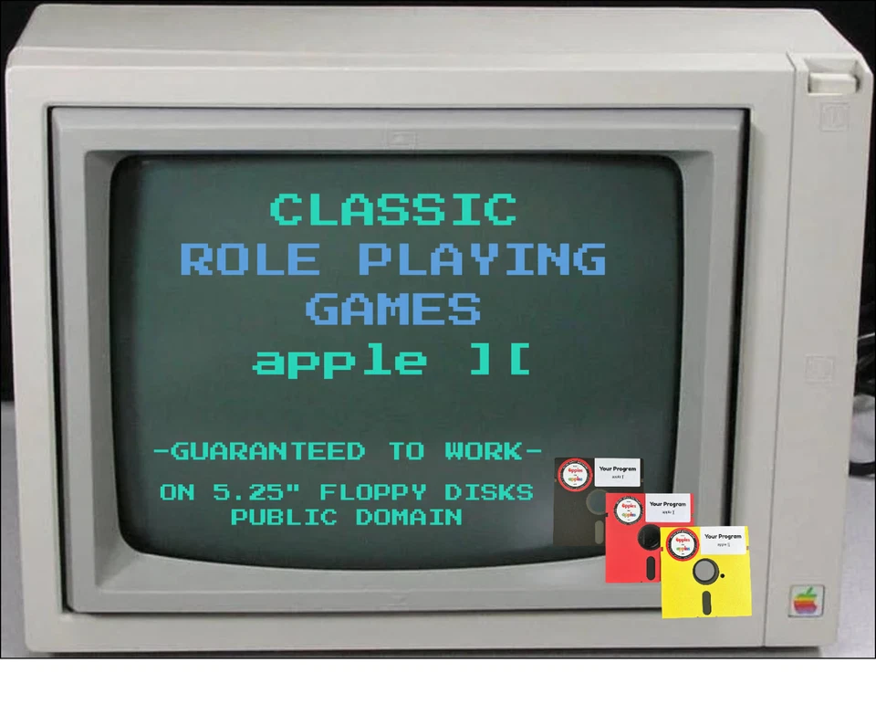 Juegos de rol Apple II JUEGOS en disquetes: software retro dominio público 🍎➕🍏 Foto 1 de 3