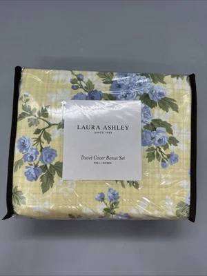 Laura Ashley Cassidy Cotton Yellow Duvet Cover Bonus Set - Full/Queen- 7piece - Image 1 of 4