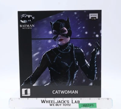 Estatua Catwoman Batman Returns DC Comics 2021 Iron Studios escala artística 1/10 sin usar, en caja Foto 1 de 4