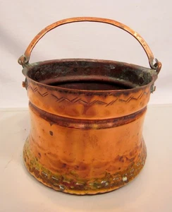 LATE VICTORIAN HAND HAMMERED CAULDRON POT-POLISHED COPPER POT W/CONV (EZS000765) - Bild 1 von 12