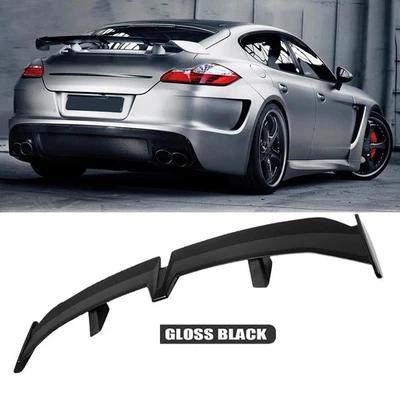 55" Rear Car Trunk Spoiler PRO Racing Rear Wing Gloss Black For Porsche Panamera - Изображение 1 из 4