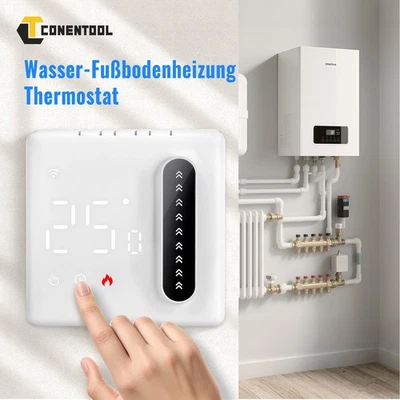 WIFI Digital Thermostat Raumthermostat Wasser Fußbodenheizung Heizung LCD weiß - Bild 1 von 4