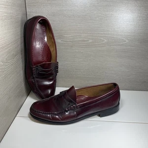 Mocassino elegante GH Bass Weejuns da uomo taglia 11,5 D in pelle bordeaux Penny - Foto 1 di 12