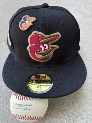 Prendedor New Era 59FIFTY Orioles Dibujos Animados Pájaro Rojo Dorado 30 Aniversario Verde UV 7 5/8 DS💥 Foto 1 de 4