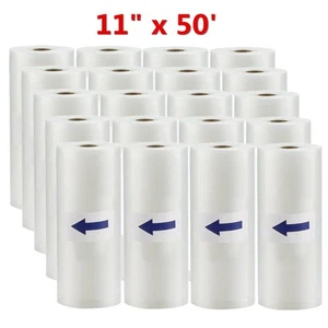 11" x 50' Vacuum Sealer Embossed Bags Rolls Sous Vide Kitchen FoodSaver FDA Free - Picture 1 of 17