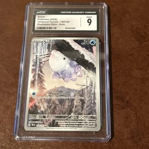 Snom 168/162 Illustration Rare Temporal Forces Pokemon Card CGC 9 Mint - Picture 1 of 2