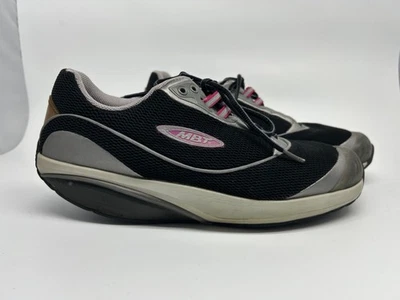 MBT Mesh Women's Black Lace Up Rocking Comfort Shoes Sneakers Size 9 /39.5 - Image 1 of 4