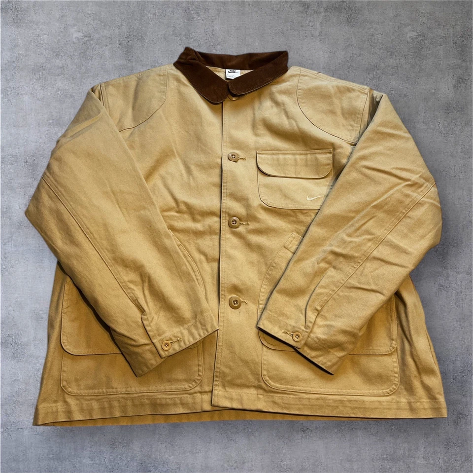 Abrigo de trabajo Nike Life forrado en franela chaqueta de trabajo de sésamo FZ0132-252 para hombre talla XL Foto 1 de 4