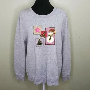 Holiday Editions graues Weihnachtssweatshirt mit Applikationen - XL - Bild 1 von 6