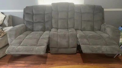 Brynn Reclining Sofa with USB Port and Reclining Love Sofa - Image 1 of 4