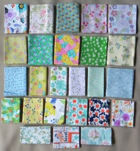 25 Fat Quarters, Assorted Floral Patterns, Multicolor, 18"x21" Cotton Fabric #1 - Picture 1 of 7