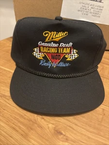Vintage 90s Rusty Wallace Miller Genuine Draft Racing Team Snapback Hat Cap MGD - Picture 1 of 3