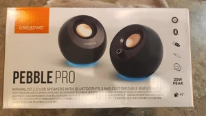 Creative Pebble Pro Bluetooth Bookshelf Computer Speakers Sealed RGB Lights NEW - Picture 1 of 2