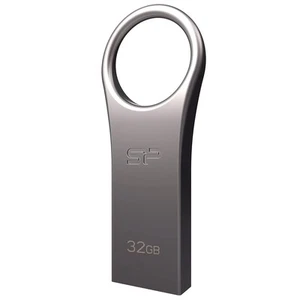 Silicon Power 32GB Jewel J80 USB 3.0 Key Flash Drive, Titanium (SP032GBUF3J80V1T - Picture 1 of 7
